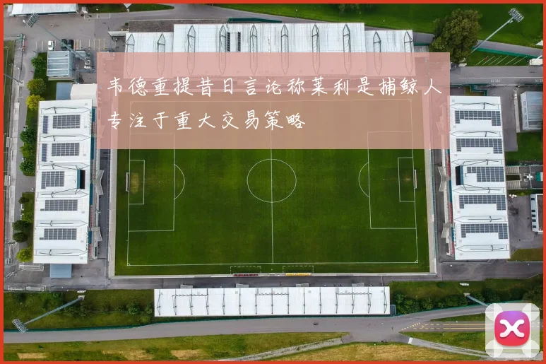 韦德重提昔日言论称莱利是捕鲸人专注于重大交易策略